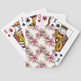 Baraja De Cartas Lazos de Navidad rosados