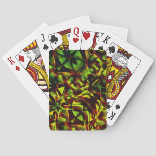 Baraja De Cartas Lazos deformados de lazos verdes quemados