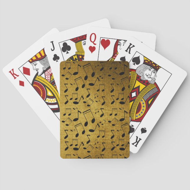 Baraja De Cartas lección de música, notas (Reverso)