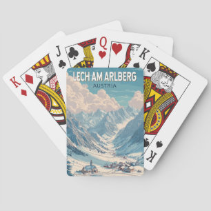 Baraja De Cartas Lech am Arlberg Austria Ilustracion Arte de Viajes