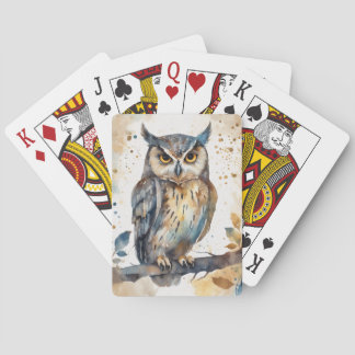 Baraja De Cartas Lechuza acuarela
