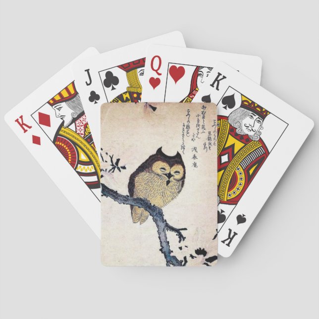 Baraja De Cartas Lechuza asiática (Reverso)