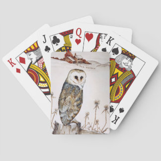 Baraja De Cartas Lechuza Barn en la caza