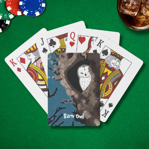 Baraja De Cartas Lechuza de granero durmiendo