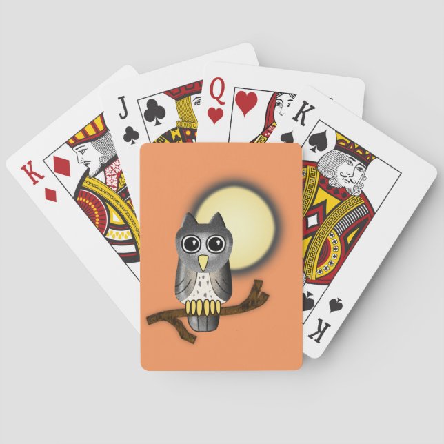 Baraja De Cartas Lechuza Halloween (Reverso)