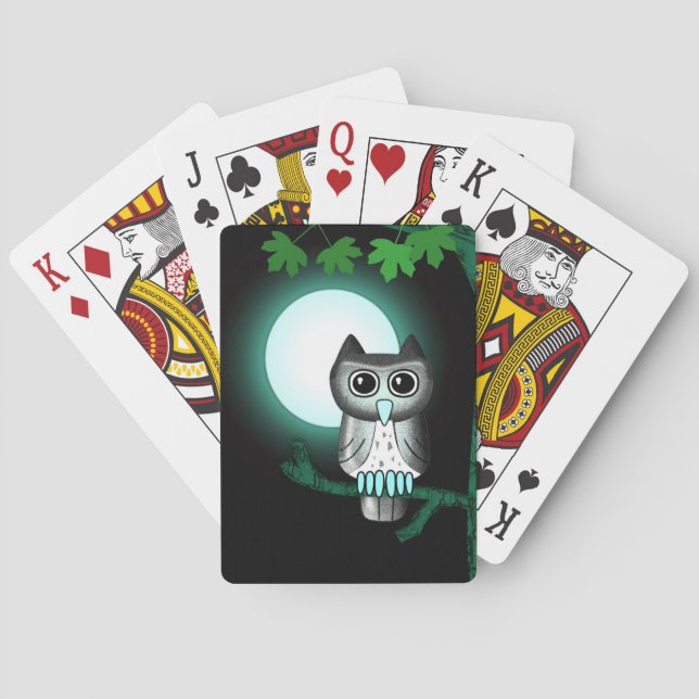 Baraja De Cartas Lechuza Luna Llena (Reverso)