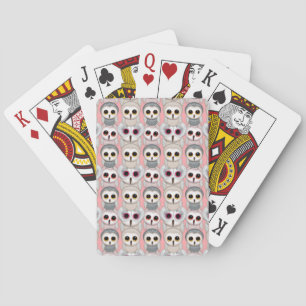 Baraja De Cartas Lechuzas bebés en modelo rosado