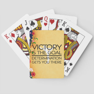 Baraja De Cartas Lema SUPERIOR de la victoria de la gimnasia