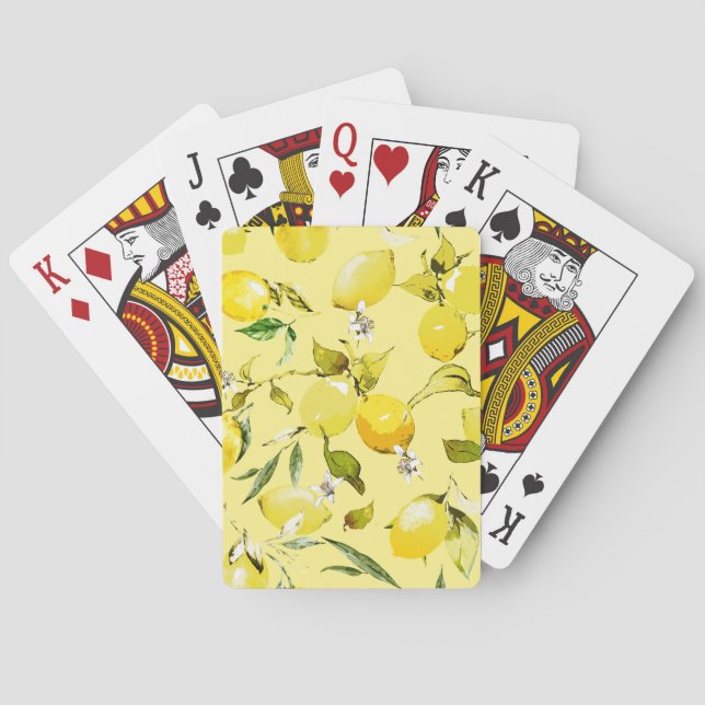 Baraja De Cartas Lemones acuarelas 15 (Reverso)