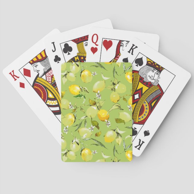Baraja De Cartas Lemones acuarelas 22 (Reverso)