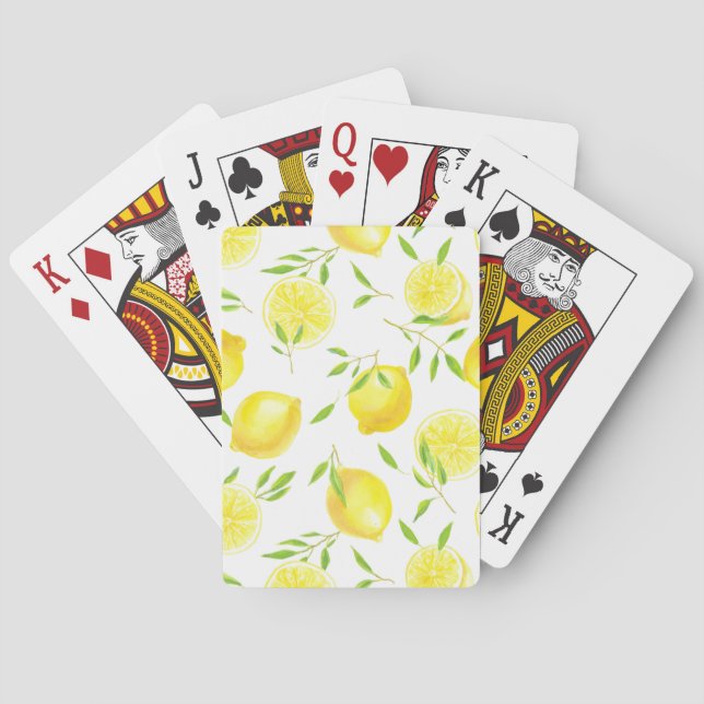 Baraja De Cartas Lemones y hojas (Reverso)