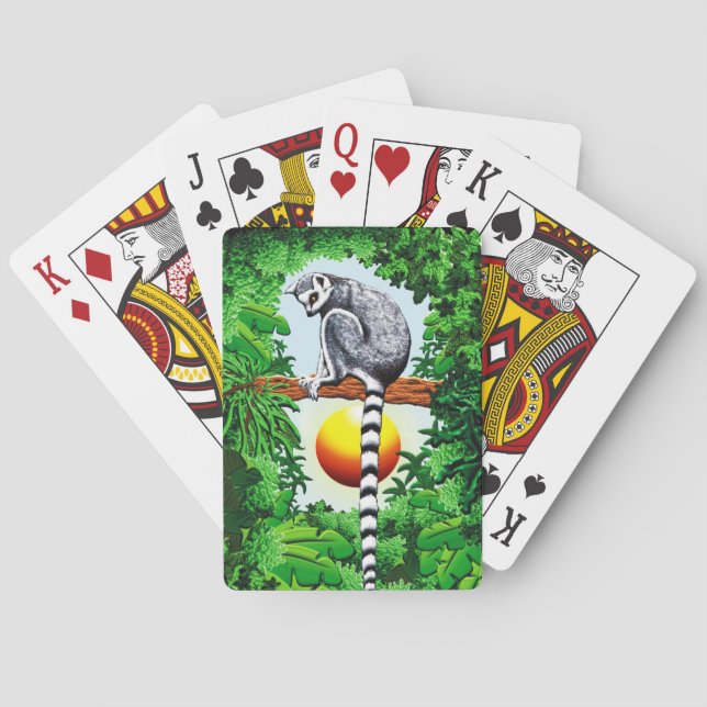 Baraja De Cartas Lemur de Madagascar (Reverso)
