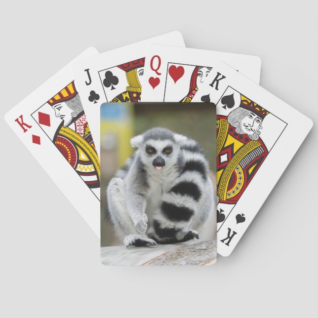 Baraja De Cartas Lémur lleno de personalidad (Reverso)