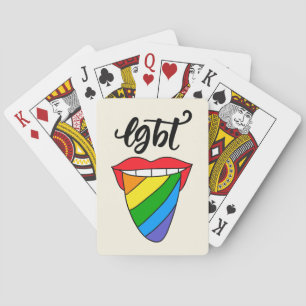 Baraja De Cartas Lengua arcoiris LGBT