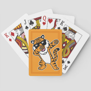 Baraja De Cartas Lenguado divertido fresco del gato grande del