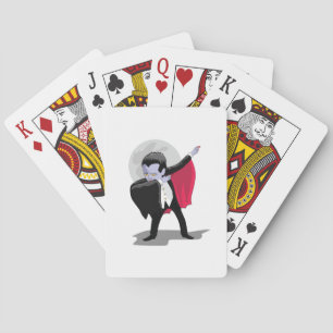 Baraja De Cartas Lenguado Halloween de Drácula divertido