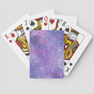 Baraja De Cartas Lentejuelas rosadas y moradas Brillo