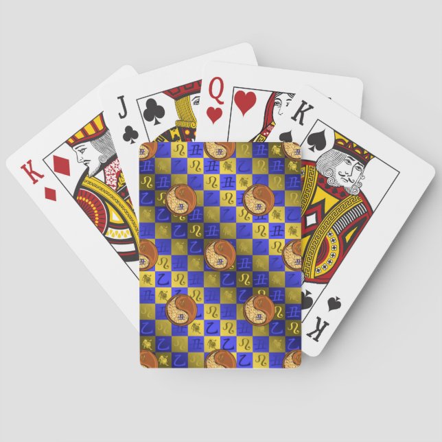 Baraja De Cartas Leo & Buey de Madera (Reverso)