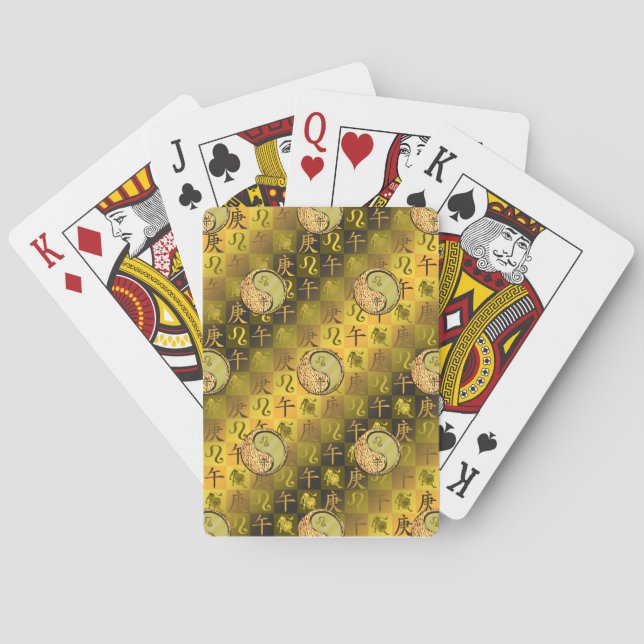 Baraja De Cartas Leo & Caballo de Metal (Reverso)