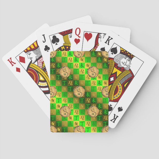 Baraja De Cartas Leo & Cabra de Fuego (Reverso)