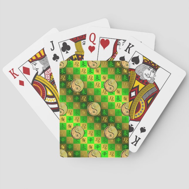 Baraja De Cartas Leo & Cabra de Metal (Reverso)
