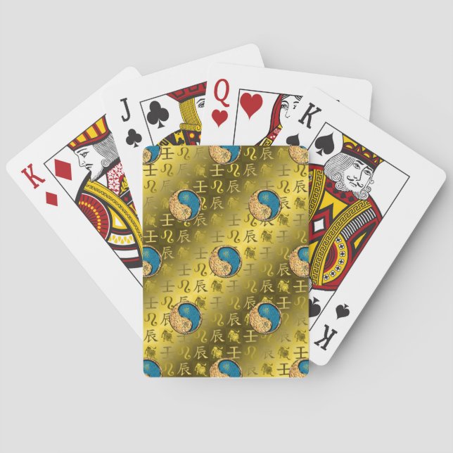 Baraja De Cartas Leo & Dragón de Agua (Reverso)