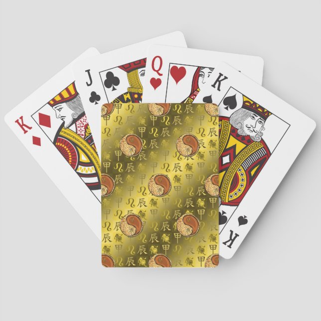 Baraja De Cartas Leo & Dragón de Madera (Reverso)