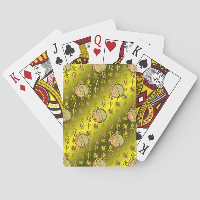 Baraja De Cartas Leo & Mono de Metal (Reverso)