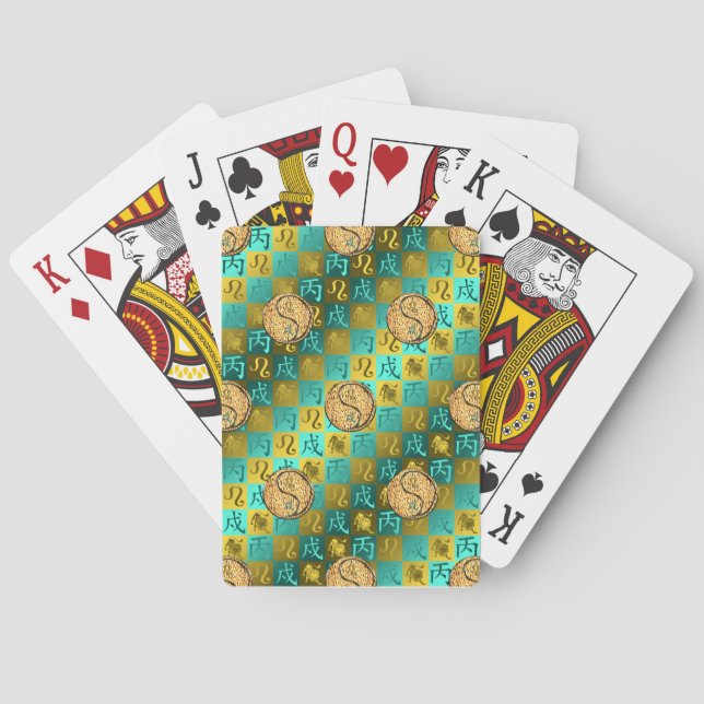 Baraja De Cartas Leo & Perro de Fuego (Reverso)