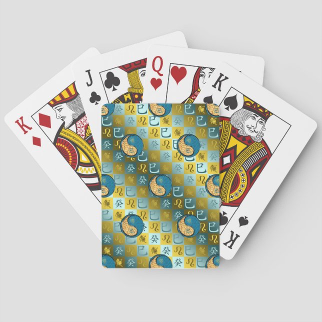 Baraja De Cartas Leo & Serpiente de Agua (Reverso)