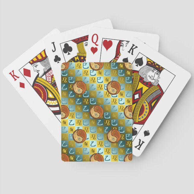 Baraja De Cartas Leo & Serpiente de Madera (Reverso)