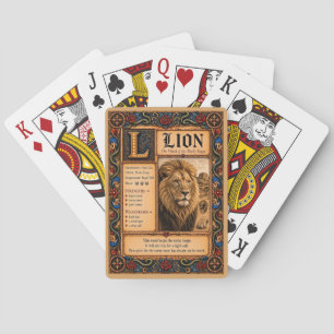 Baraja De Cartas León, Arte de Bestiario Medieval