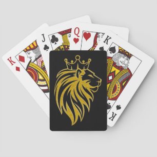 Baraja De Cartas León con corona - Estilo de oro 2