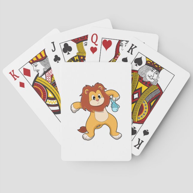 Baraja De Cartas León con peces (Reverso)