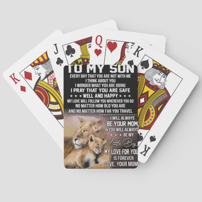 Baraja De Cartas Leon Lover A Mi Hijo León (Reverso)