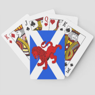 Baraja De Cartas León rampante, bandera escocesa, San Andrés jugand