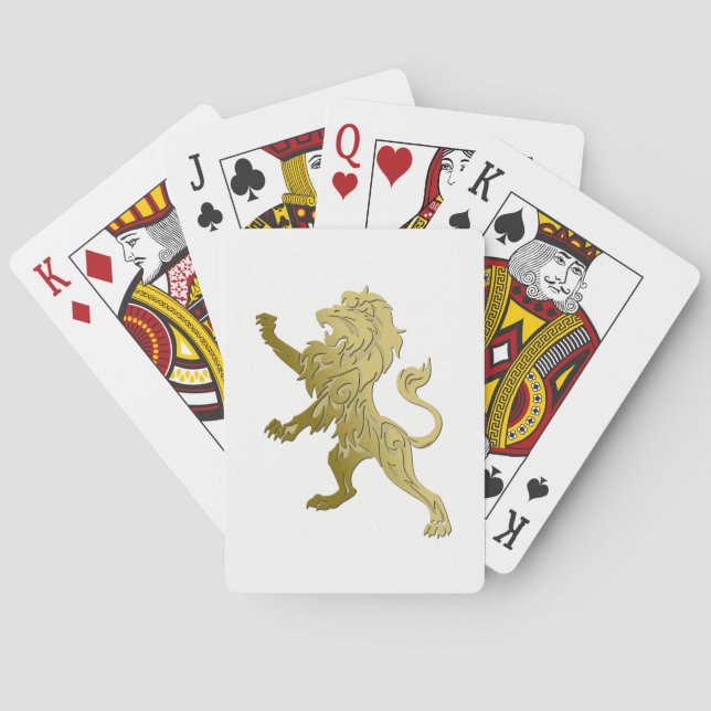 Baraja De Cartas León Real Dorado (Reverso)