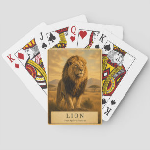 Baraja De Cartas León sabana de África Oriental VINTAGE
