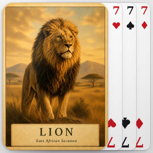 Baraja De Cartas León sabana de África Oriental VINTAGE