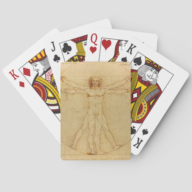 Baraja De Cartas Leonardo da Vinci , Vitruvian Man (Reverso)