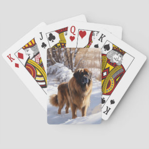 Baraja De Cartas Leonberger Let It Snow Navidades