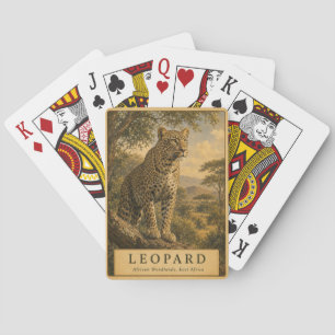 Baraja De Cartas Leopardo Bosques del este de África VINTAGE