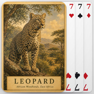 Baraja De Cartas Leopardo Bosques del este de África VINTAGE