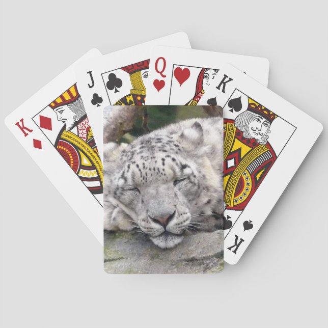 Baraja De Cartas Leopardo de la nieve - ¡hermoso! (Reverso)