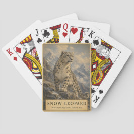 Baraja De Cartas Leopardo de las Nieves Himalayo VINTAGE