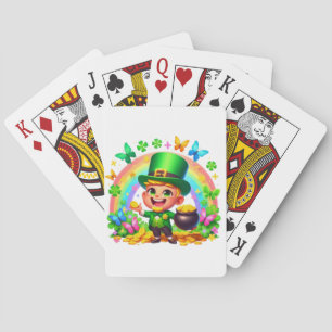 Baraja De Cartas Leprechaun arcoiris con oro