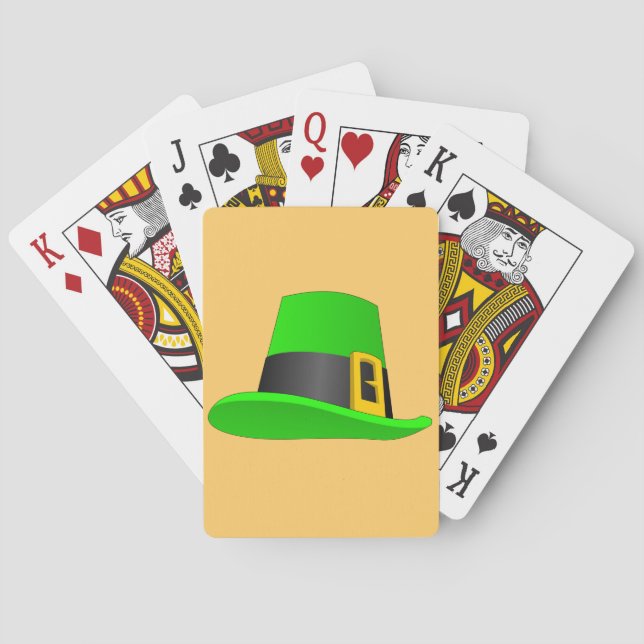Baraja De Cartas Leprechaun Gorra con hebilla (Reverso)