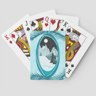 Baraja De Cartas Let It Snow Winter Poker Cards Snowy Mountains
