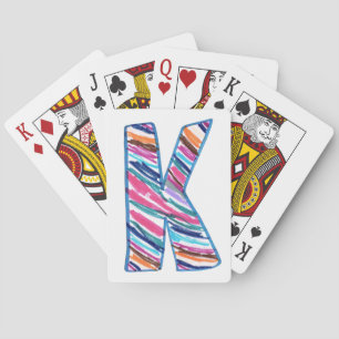 Baraja De Cartas Letra colorida K como en Kay