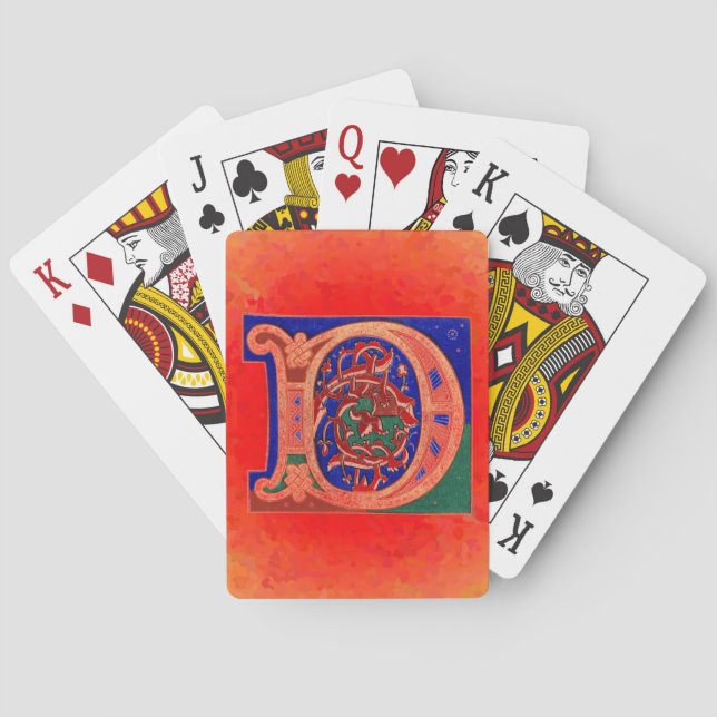 Baraja De Cartas Letra D del siglo XVII (Reverso)